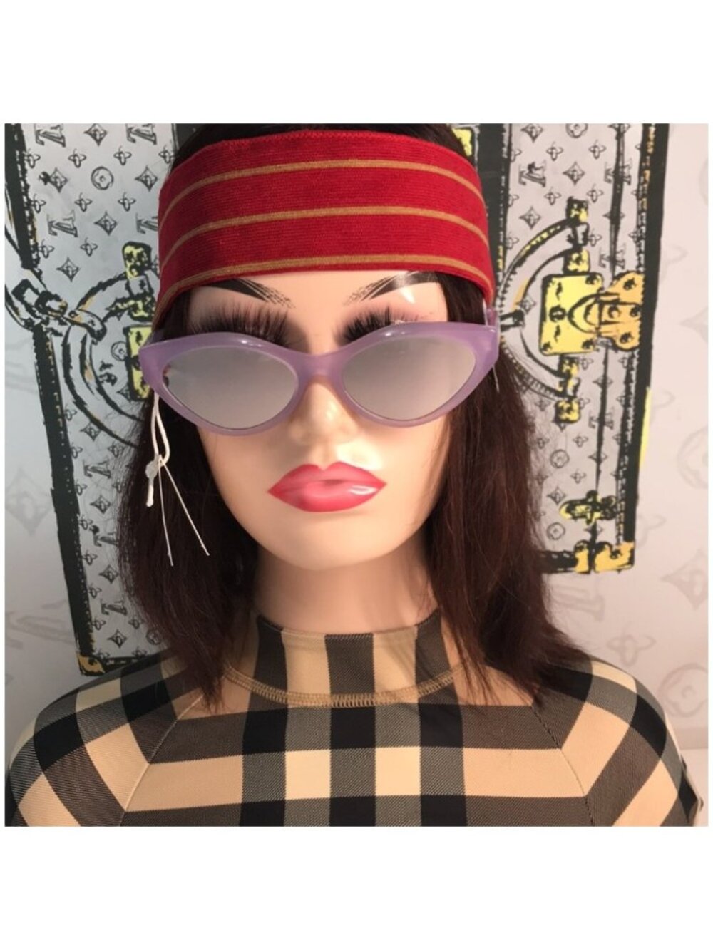 Givenchy GV40025U Sunglasses Purple Frame Silver Mirror New